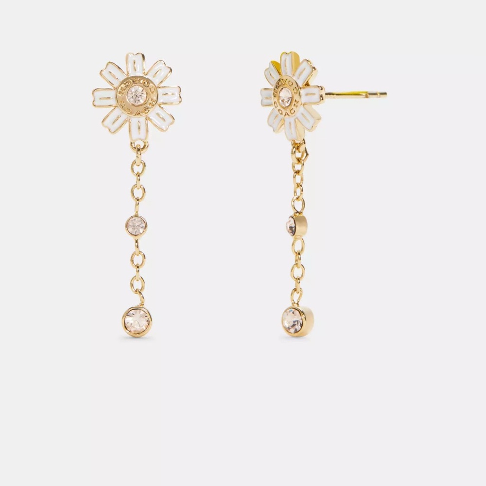 Coach Daisy Drop Earrings‎ NWT
